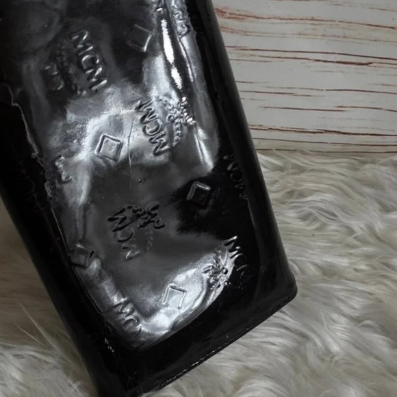 EUC MCM Black Embossed Long Wallet - Picture 7 of 13